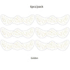 6Pcs Fake Freckle Stickers for Women Waterproof Golden Silver Glitter Temporary Tattoos for Face Makeup Holiday Music Party