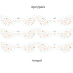 6Pcs Fake Freckle Stickers for Women Waterproof Golden Silver Glitter Temporary Tattoos for Face Makeup Holiday Music Party