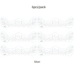 6Pcs Fake Freckle Stickers for Women Waterproof Golden Silver Glitter Temporary Tattoos for Face Makeup Holiday Music Party