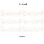 6Pcs Fake Freckle Stickers for Women Waterproof Golden Silver Glitter Temporary Tattoos for Face Makeup Holiday Music Party