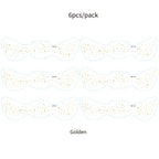 6Pcs Fake Freckle Stickers for Women Waterproof Golden Silver Glitter Temporary Tattoos for Face Makeup Holiday Music Party