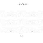 6Pcs Fake Freckle Stickers for Women Waterproof Golden Silver Glitter Temporary Tattoos for Face Makeup Holiday Music Party