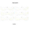 6Pcs Fake Freckle Stickers for Women Waterproof Golden Silver Glitter Temporary Tattoos for Face Makeup Holiday Music Party