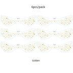 6Pcs Fake Freckle Stickers for Women Waterproof Golden Silver Glitter Temporary Tattoos for Face Makeup Holiday Music Party