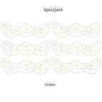 6Pcs Fake Freckle Stickers for Women Waterproof Golden Silver Glitter Temporary Tattoos for Face Makeup Holiday Music Party