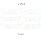 6Pcs Fake Freckle Stickers for Women Waterproof Golden Silver Glitter Temporary Tattoos for Face Makeup Holiday Music Party