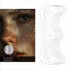 6Pcs Fake Freckle Stickers for Women Waterproof Golden Silver Glitter Temporary Tattoos for Face Makeup Holiday Music Party