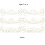 6Pcs Fake Freckle Stickers for Women Waterproof Golden Silver Glitter Temporary Tattoos for Face Makeup Holiday Music Party