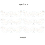 6Pcs Fake Freckle Stickers for Women Waterproof Golden Silver Glitter Temporary Tattoos for Face Makeup Holiday Music Party