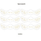 6Pcs Fake Freckle Stickers for Women Waterproof Golden Silver Glitter Temporary Tattoos for Face Makeup Holiday Music Party