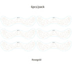 6Pcs Fake Freckle Stickers for Women Waterproof Golden Silver Glitter Temporary Tattoos for Face Makeup Holiday Music Party