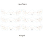 6Pcs Fake Freckle Stickers for Women Waterproof Golden Silver Glitter Temporary Tattoos for Face Makeup Holiday Music Party