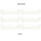 6Pcs Fake Freckle Stickers for Women Waterproof Golden Silver Glitter Temporary Tattoos for Face Makeup Holiday Music Party