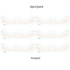 6Pcs Fake Freckle Stickers for Women Waterproof Golden Silver Glitter Temporary Tattoos for Face Makeup Holiday Music Party