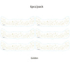 6Pcs Fake Freckle Stickers for Women Waterproof Golden Silver Glitter Temporary Tattoos for Face Makeup Holiday Music Party