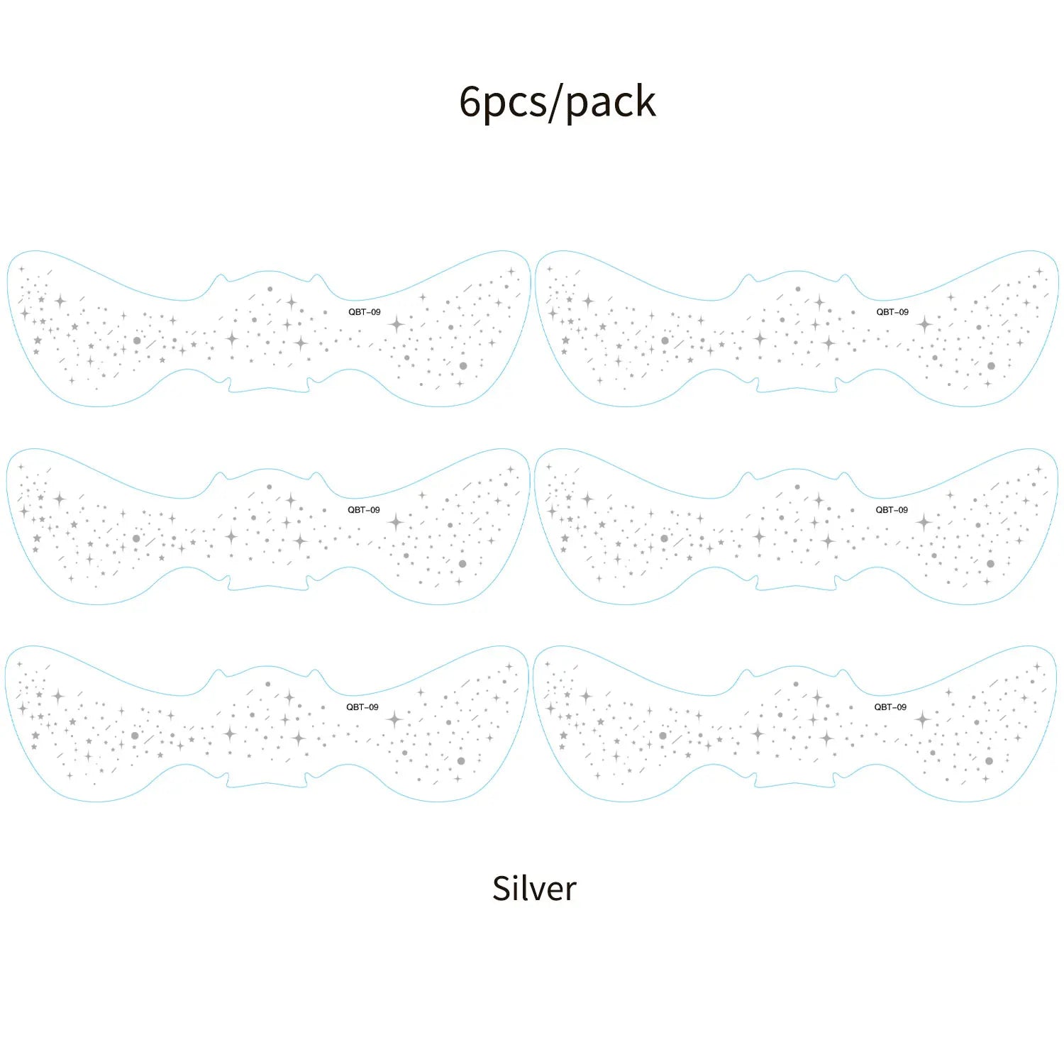6Pcs Fake Freckle Stickers for Women Waterproof Golden Silver Glitter Temporary Tattoos for Face Makeup Holiday Music Party